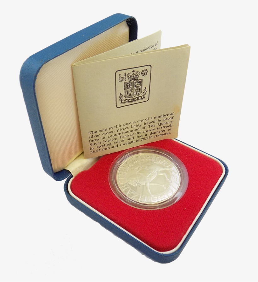 Pre Owned 1977 Silver Jubilee Crown Coin Vat Free - Coin, transparent png download