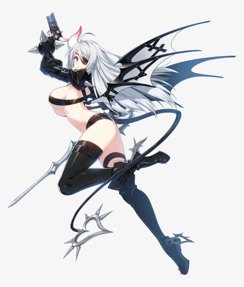 1girl Absurdres Ahoge Ass Black Legwear Blue Eyes Boots - Harpy Closers Nightmare Costume, transparent png download