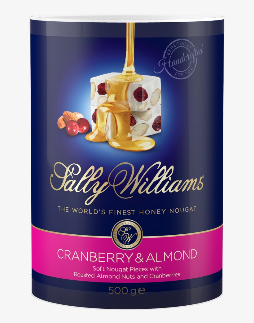 500g Cranberry & Almond Nougat - Sally Williams Nougat, transparent png download
