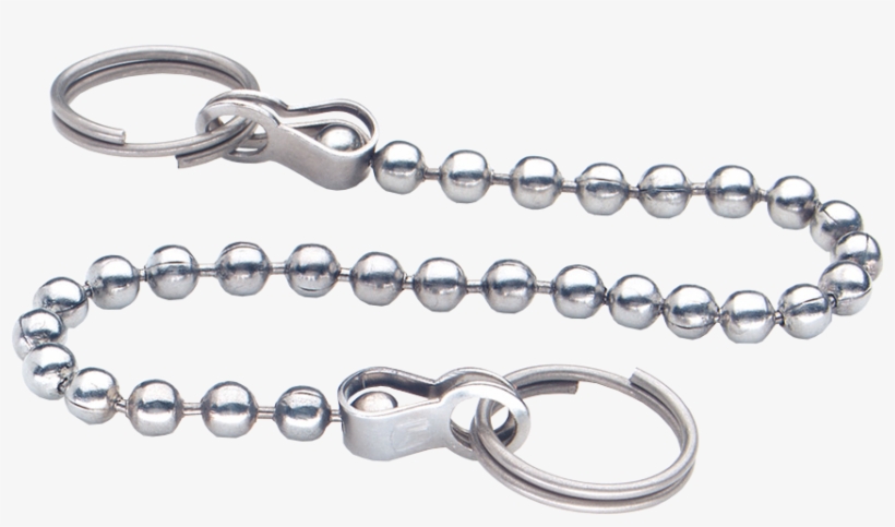 Gn 111 - - Ball Chain W/ Two Key Rings, 24w200jc0, .94" Ring Diameter,, transparent png download
