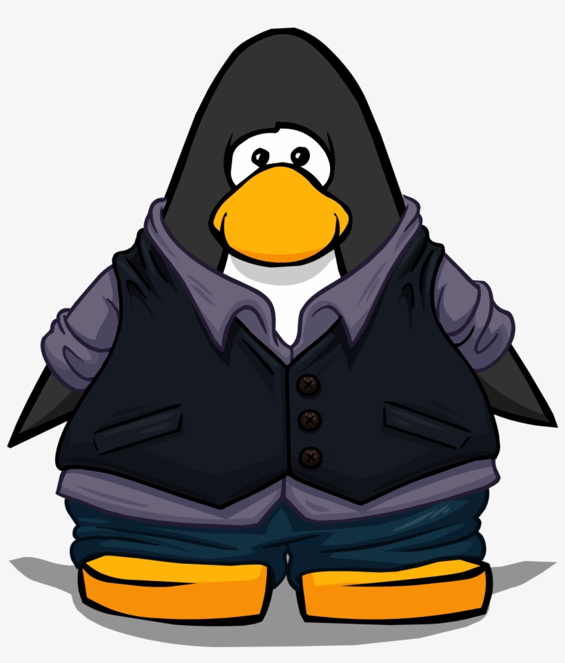 Jazzy Gray Shirt Player Card - Penguin With Hard Hat, transparent png download