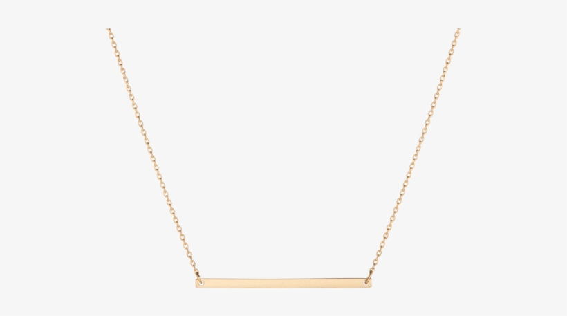 Gold Bar Necklace Yellow Gold Vermeil 14k Yellow Gold - Necklace, transparent png download