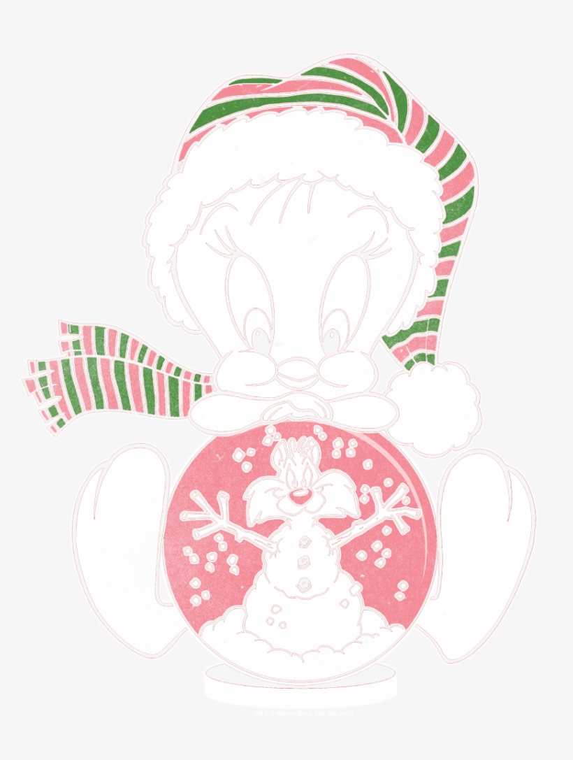 Looney Tunes Tweey Globe Juniors T-shirt - Illustration, transparent png download