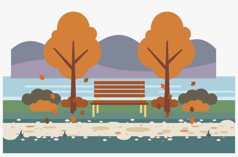 Png Freeuse Download Autumn Vector Park - Autumn Park Png, transparent png download
