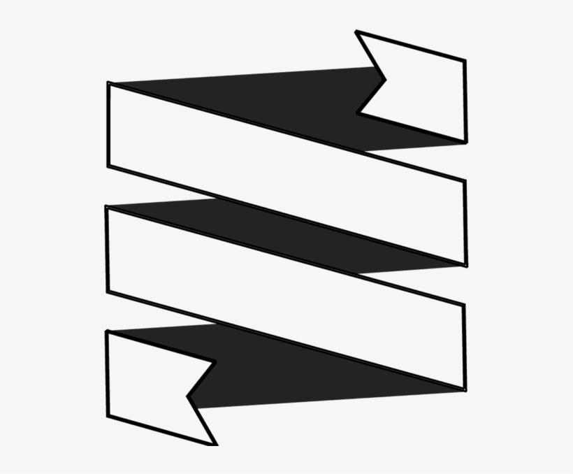 Coiled Ribbon With Shadow Outline Rubber Stamp - Jpeg, transparent png download