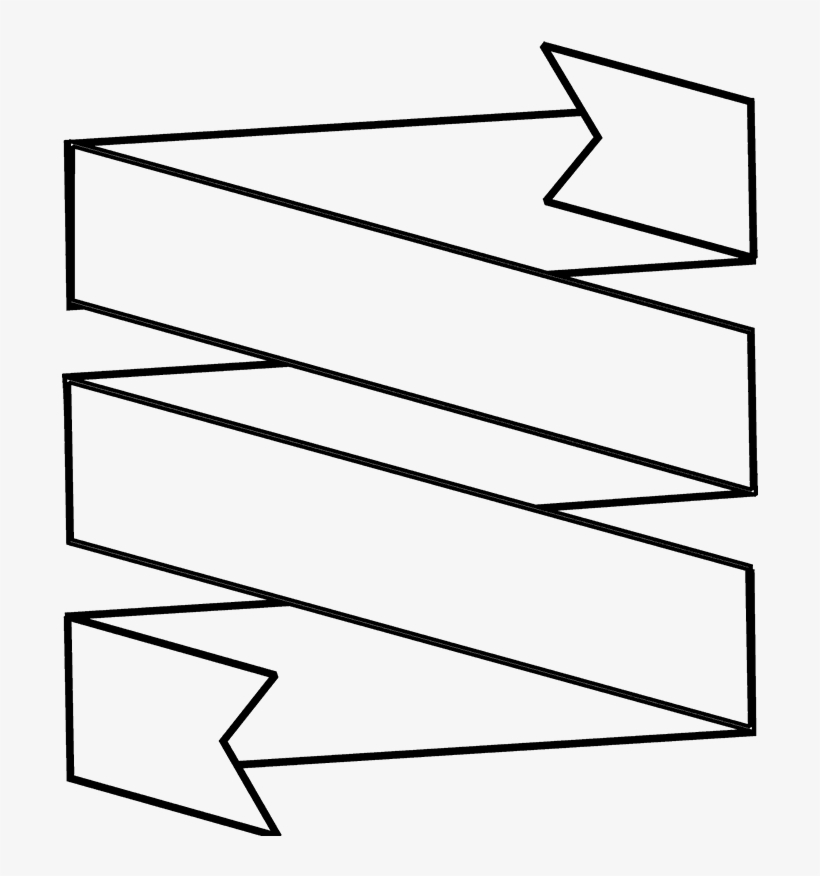 Coiled Ribbon Outline Rubber Stamp - Line Art PNG Image | Transparent ...