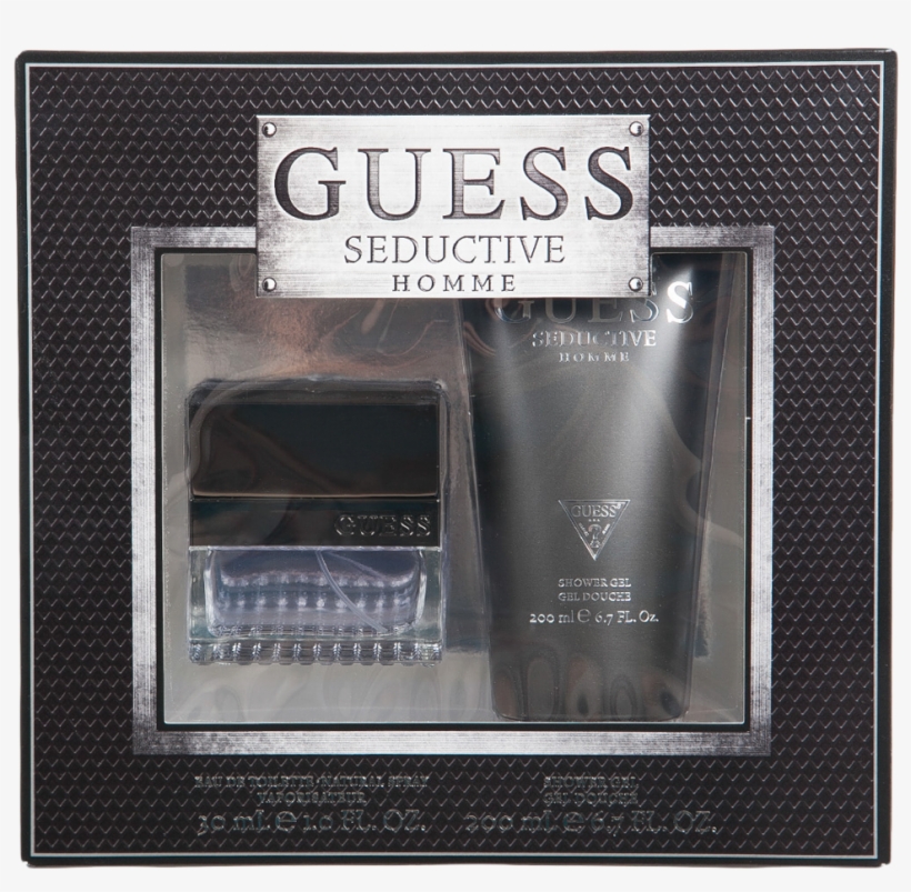 Gift Set Guess Seductive Homme-1 - Guess Seductive Homme Gift Set 30ml Edt + 200ml Shower, transparent png download