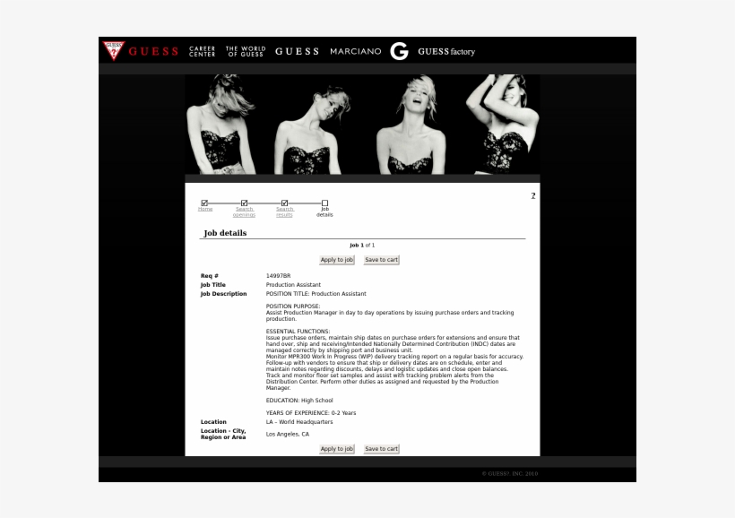 Job Title - Claudia Schiffer Guess 2012, transparent png download