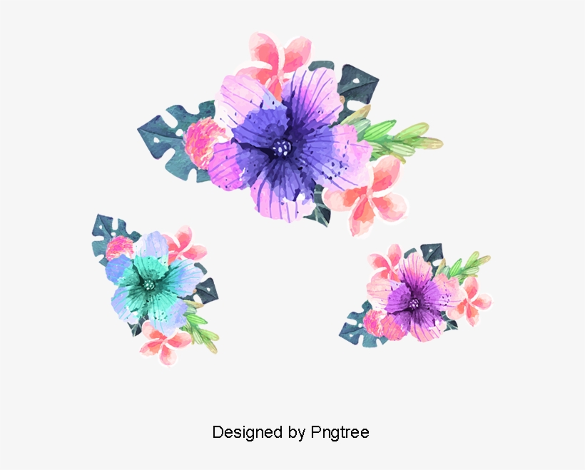Beautiful Paintings Of Flowers Vector Material, Illustration - Portable Network Graphics, transparent png download