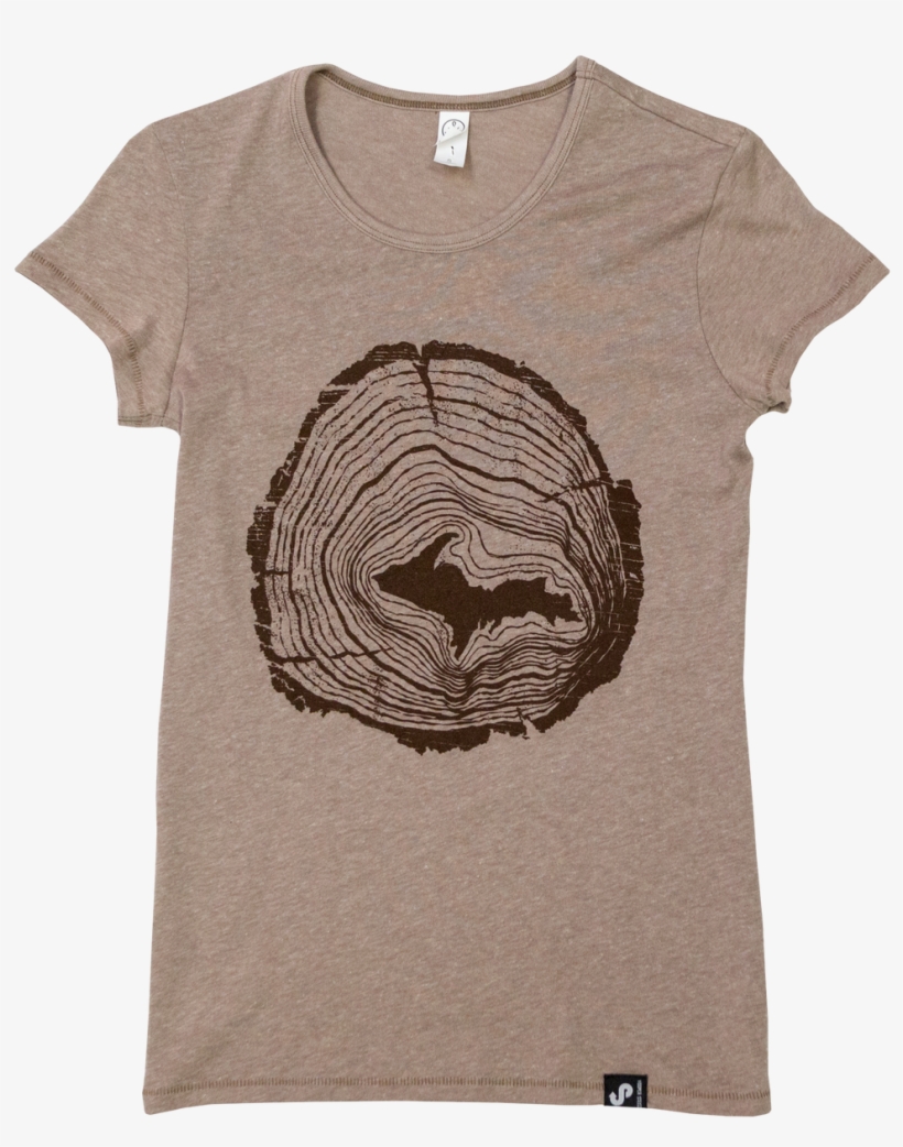Upper Peninsula Tree Rings Ladies Cut - Upper Peninsula Tree Rings Ladies – Cut, transparent png download