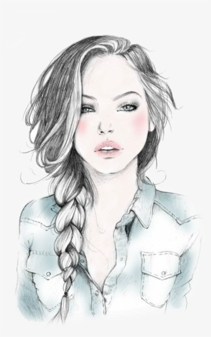 Report Abuse - Girl Drawing With Shirt, transparent png download