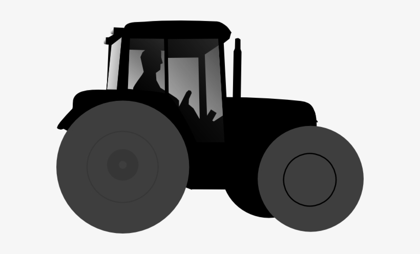 Vector Freeuse Download Tractor Black And White - Black Tractor Clip Art, transparent png download