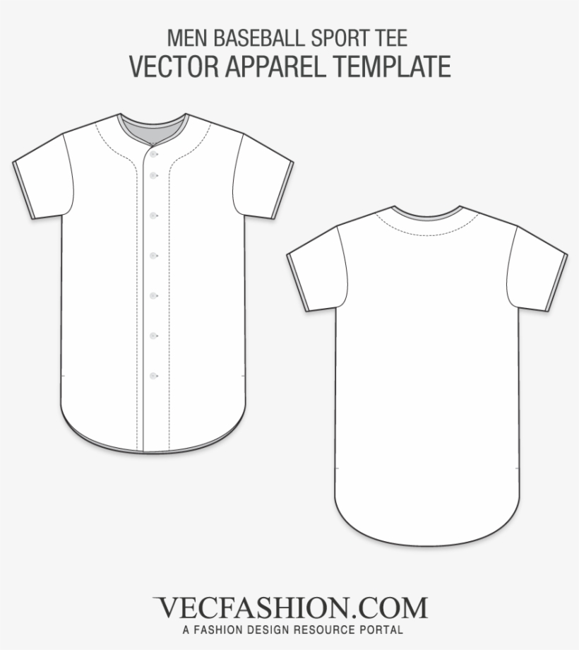 Tshirt Vector Long - Clothing Flats Template Men, transparent png download