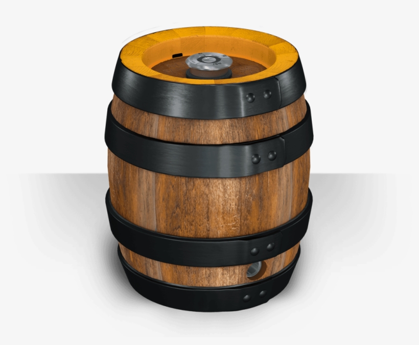 Stainless Steel Keg With The Wooden Look - Party Fass, transparent png download