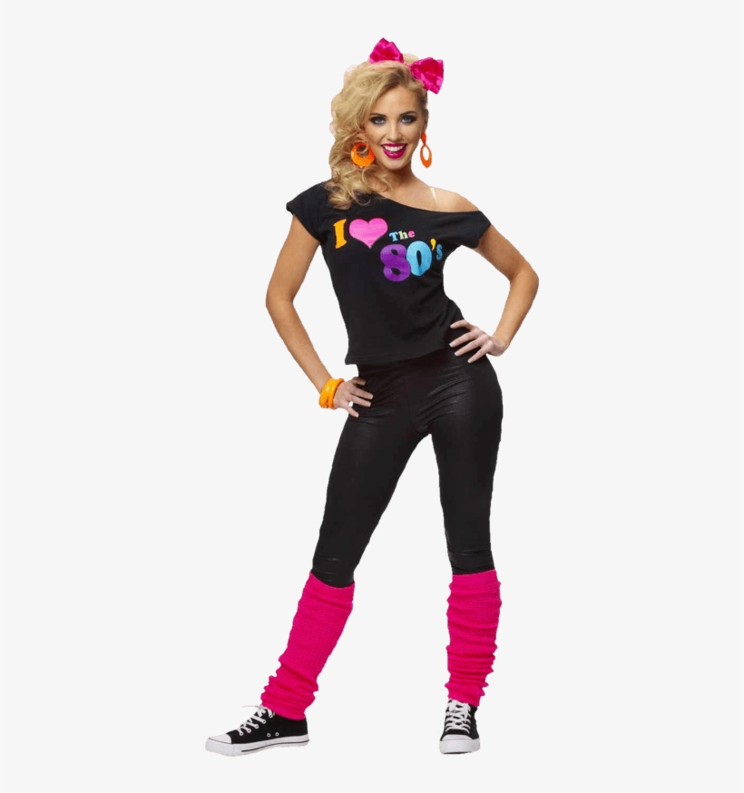Party Girl Png - Love The 80's Costume Shirt, transparent png download