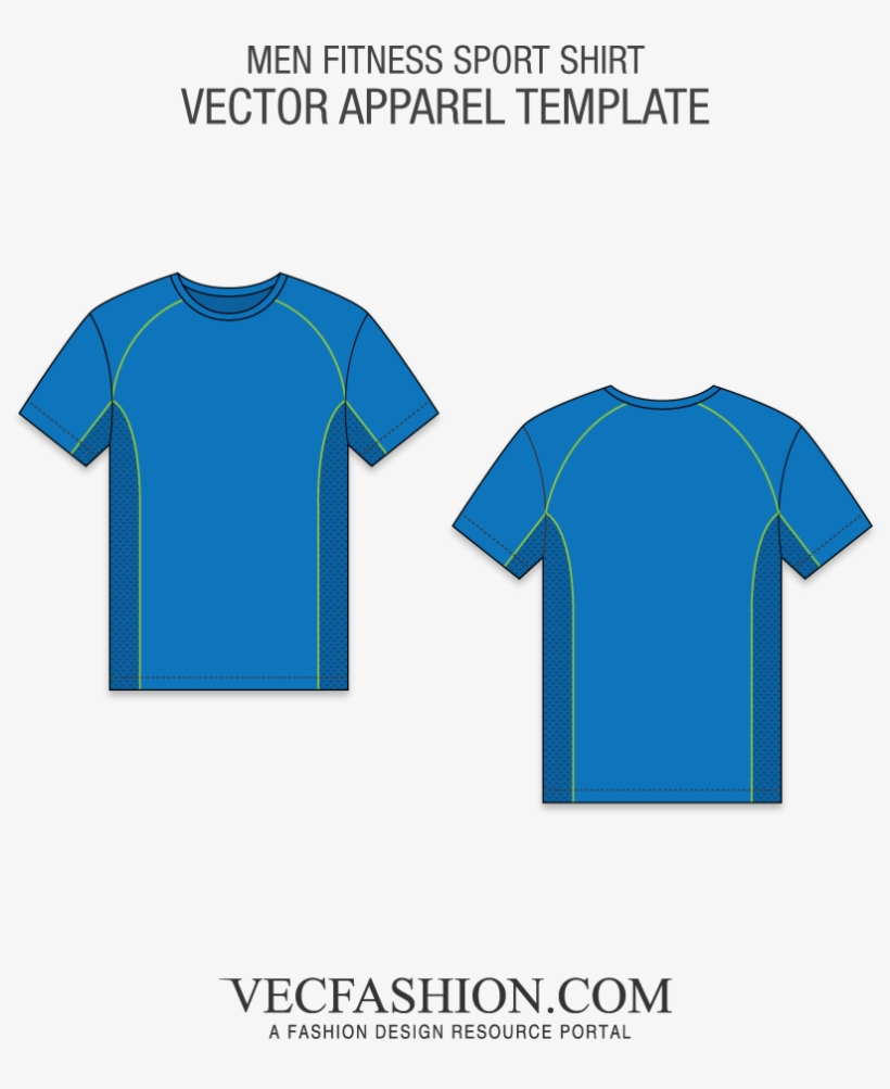 Shirts T Tagged Vecfashion Fitness Shirt Template - Sport Shirt Template Vector, transparent png download