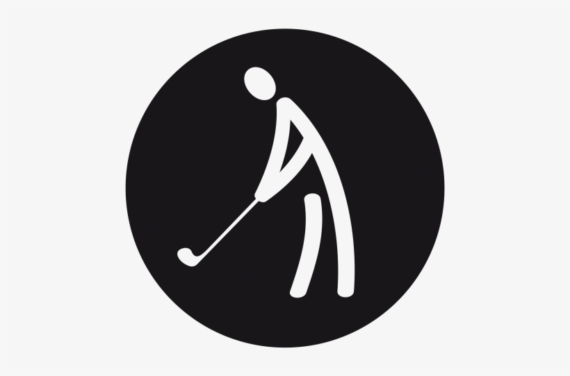 So Sportsicon Floor Golf Reversed Circle - Golfer Round Icon Png, transparent png download