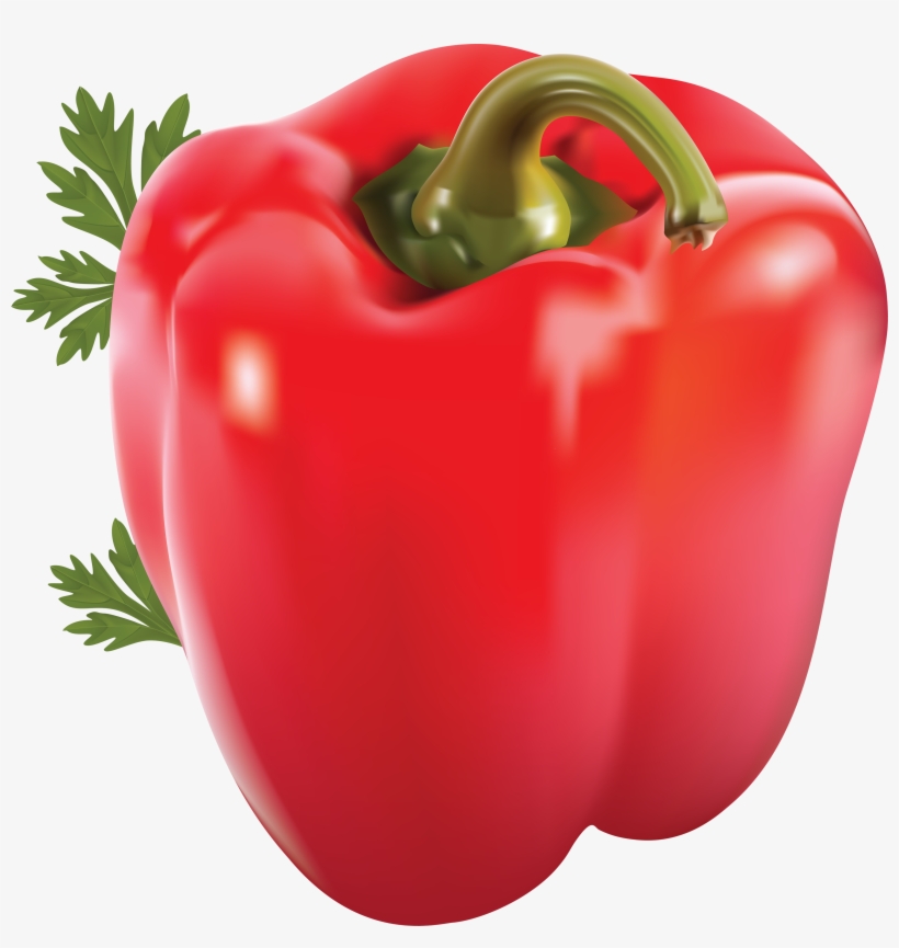 Pepper Png Image - 1 Red Bell Pepper, transparent png download
