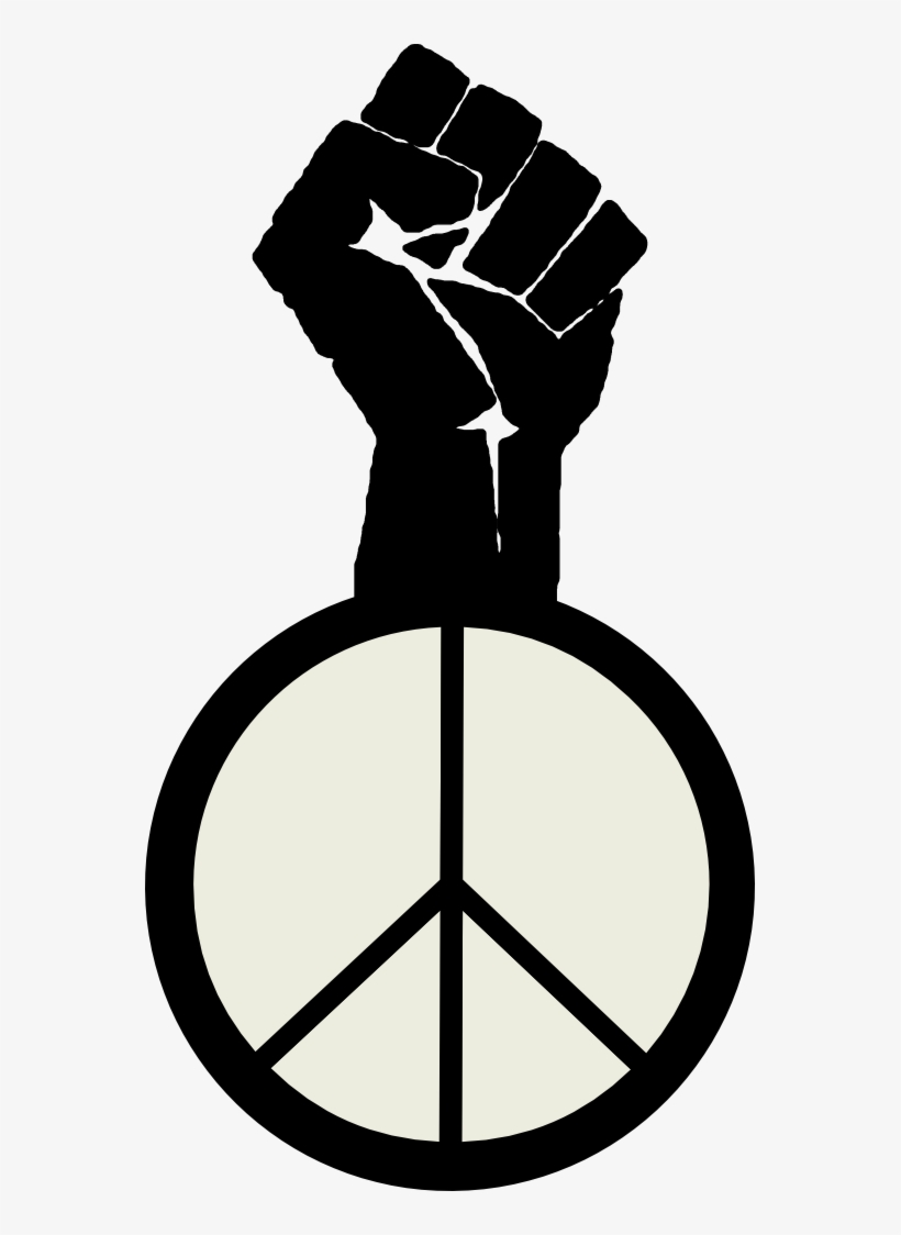 Occupy Wall Street Fight The Power Peace Fist Ivory - Symbols For Black Power, transparent png download