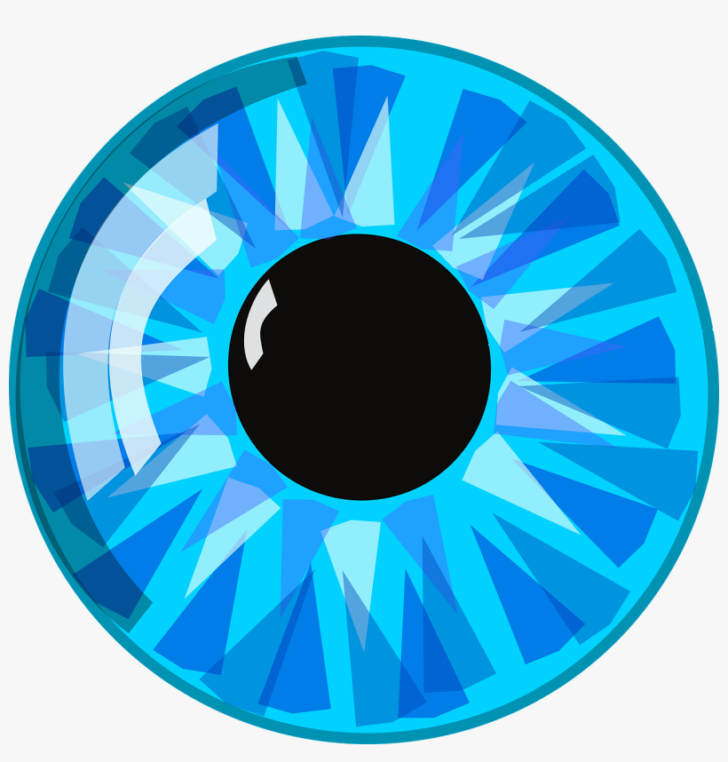 Cartoon Eye Clip Art - Cartoon Blue Eye, transparent png download