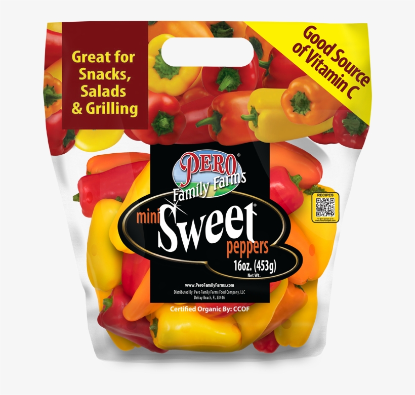 Mini Sweet Peppers - Pero Family Farms Mini Sweet Peppers 1lb. Bag, transparent png download