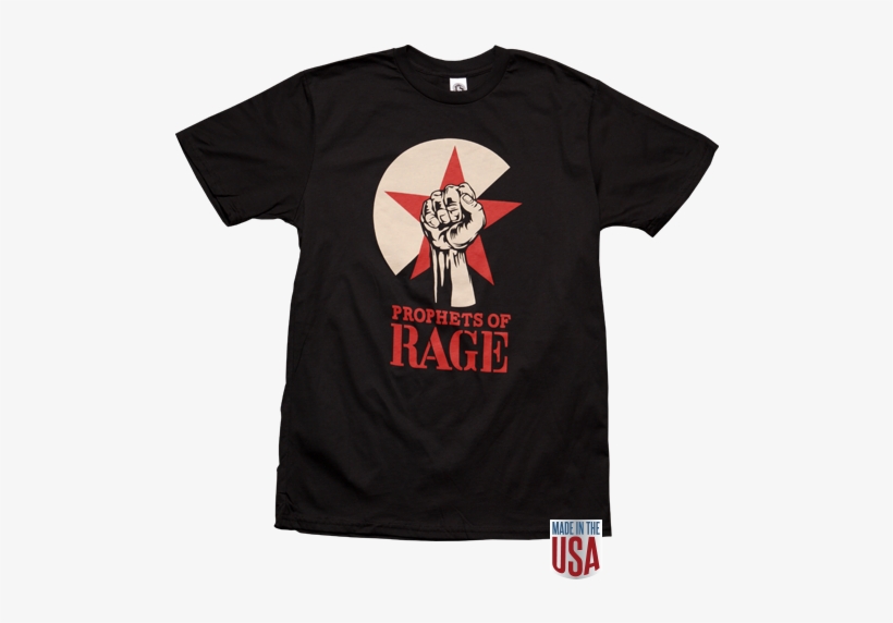 Fist/star Black Men's Ss Tees - Prophets Of Rage Shirt, transparent png download