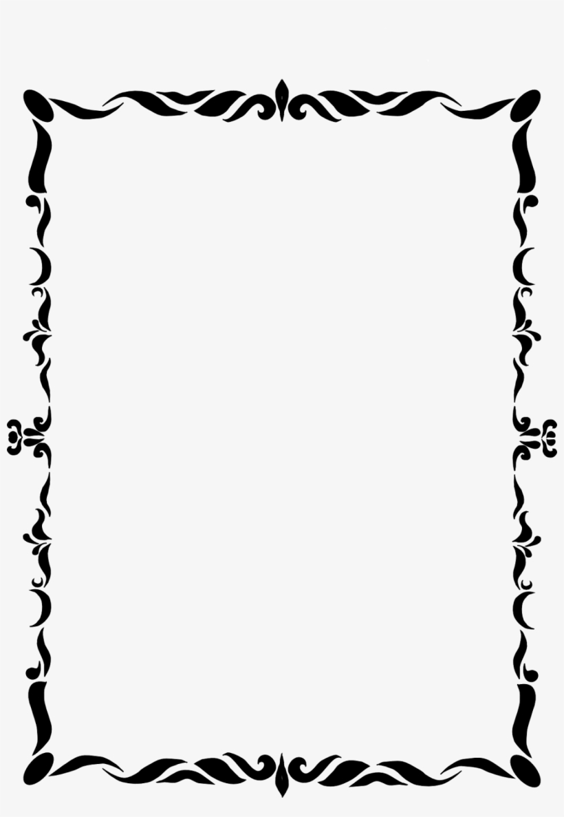 Photo Frame Design Black And White Clipart