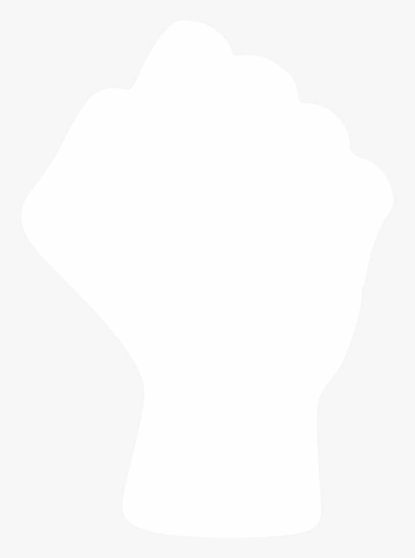 Fist Silhouette By Paperlightbox - Fist Silhouette White, transparent png download