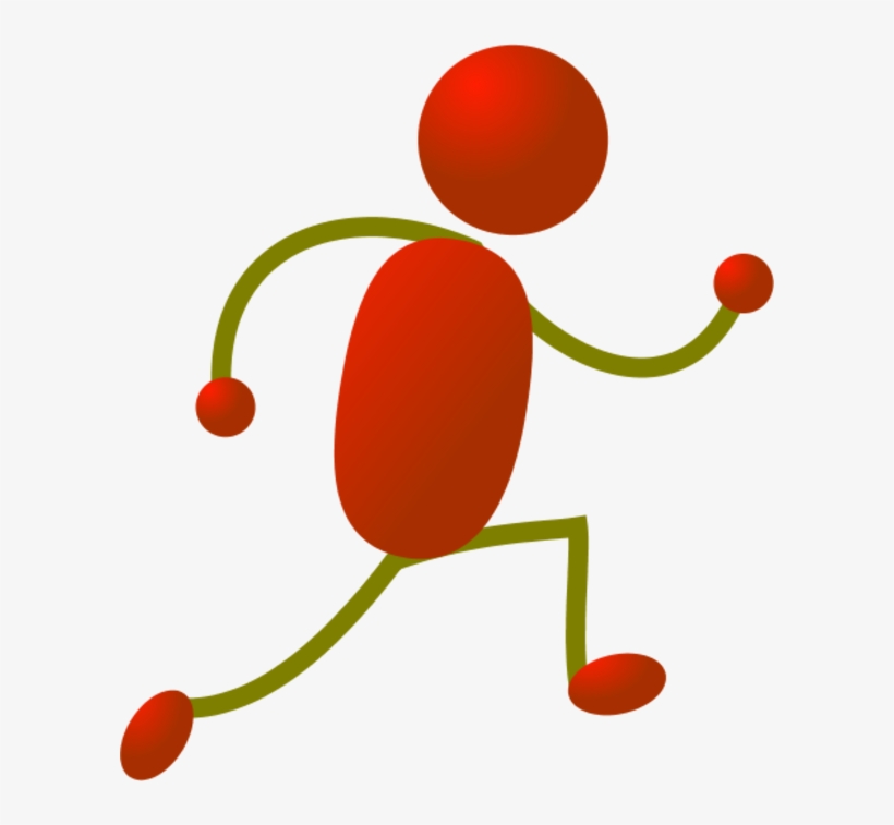 Stick Person Running Clipart Clipartfest - Clipart Stickman Red, transparent png download
