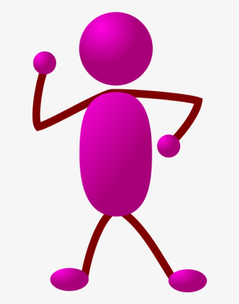Stick Figure Woman Clipart - Stick Figure In Color, transparent png download