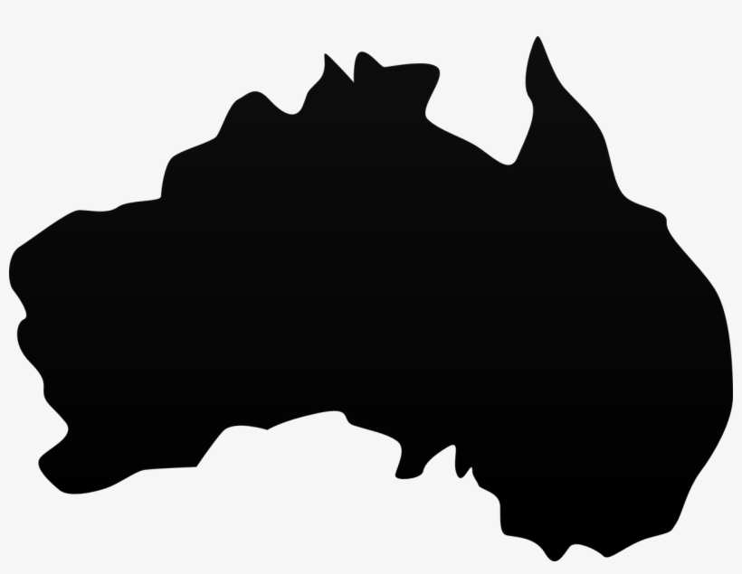 I Am Currently Based In White Twitter Icon Png - Black And White Australia Continent, transparent png download