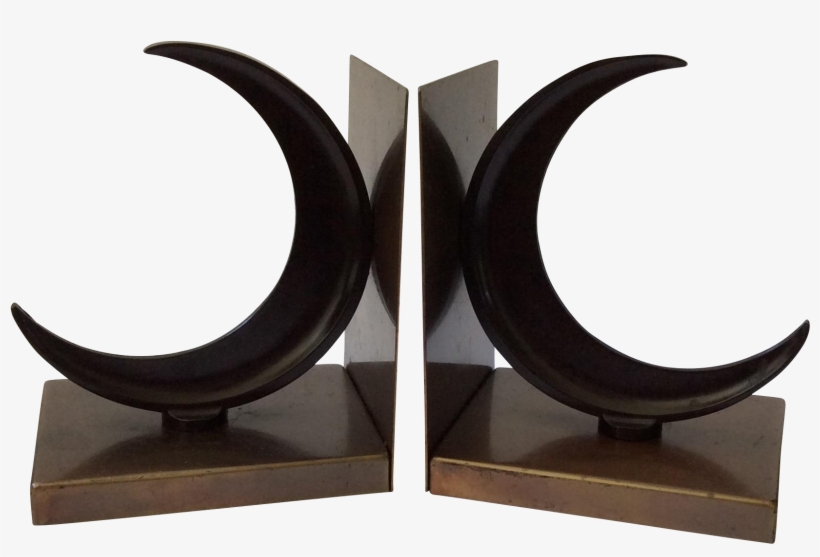 Art Deco Crescent Moon Bookends, Walter Von Nessen - Headstone, transparent png download