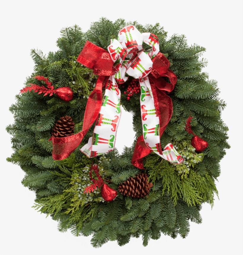 Hood Deluxe Holiday Christmas Wreath-26" In - Wreath, transparent png download