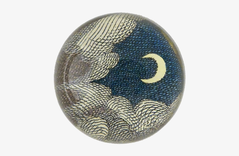 Clouds & Crescent Moon - Moon, transparent png download