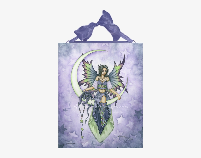 Crescent Moon Fairy Ceramic Tile Plaque - Ceramic, transparent png download