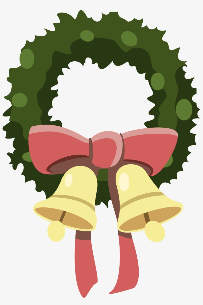 Wreath Christmas Vector Clip Art Free File - Christmas Wreath Png Vector, transparent png download