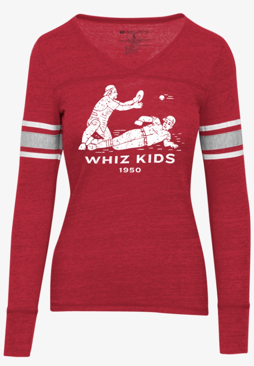 Philadelphia Phillies Whiz Kids Juniors' Vintage V-neck - Sweater, transparent png download