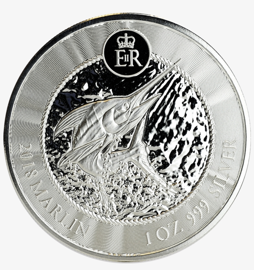 2018 Cayman Islands Marlin 1oz Silver Coin - Silver, transparent png download