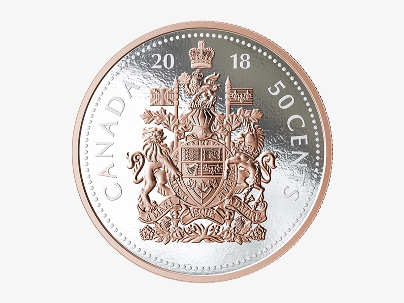 Pure Silver Coin With Rose Gold Plating - 2018 Canada Coins, transparent png download