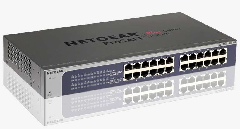 Netgear 24-port Gigabit Rackmount Smart Managed Plus - Jgs524e-200nas Netgear Prosafe Plus Jgs524ev2 - Switch, transparent png download