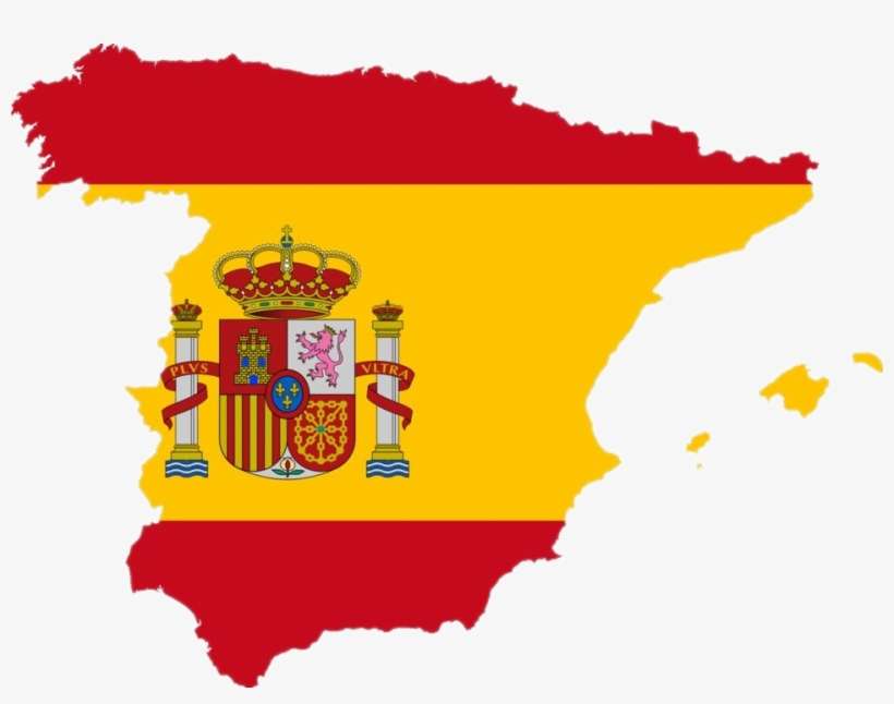 Report Abuse - Spain Flag Map, transparent png download