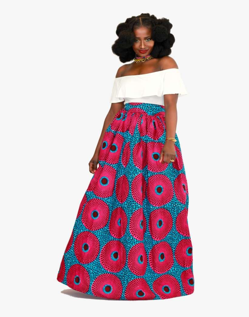 Ewurama African Print Maxi Skirt With Pockets, Lined - Skirt, transparent png download