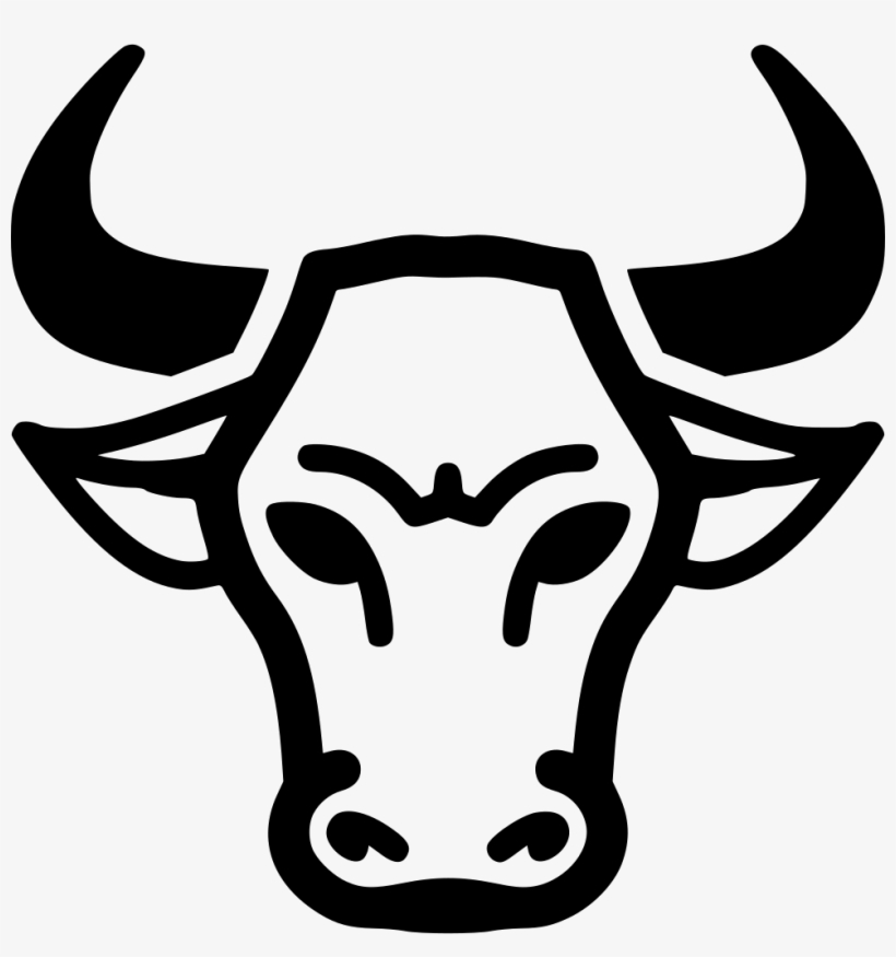 Vector Black And White Stock Bull Svg Stock Market Portable Network