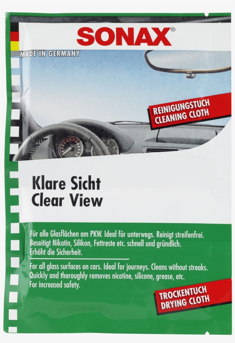 Sonax Clear View Cloth - Sonax Utěrka Na Skla 10 Ml, transparent png download