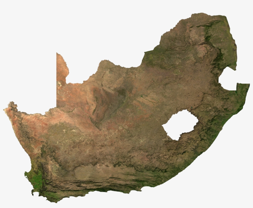South Africa Sat - South Africa Satellite Map, transparent png download