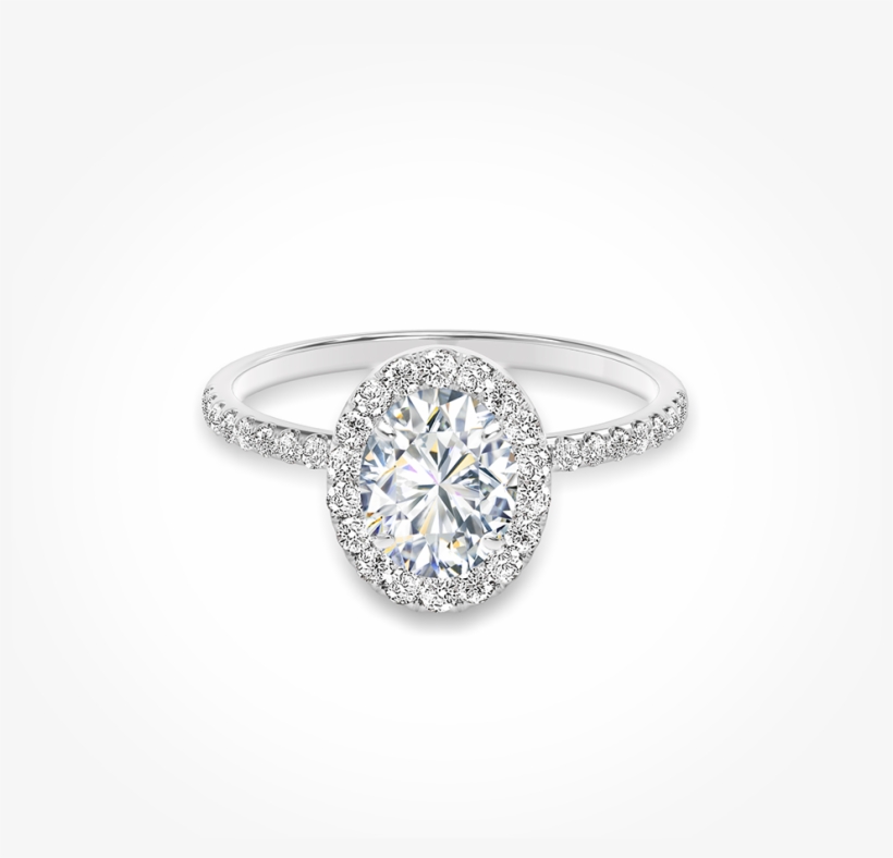 Center Of My Universe™ Halo Ring Forevermark 1crt - 1.28 Ct Cubic Zirconia Solitaire With Accent Engagement, transparent png download