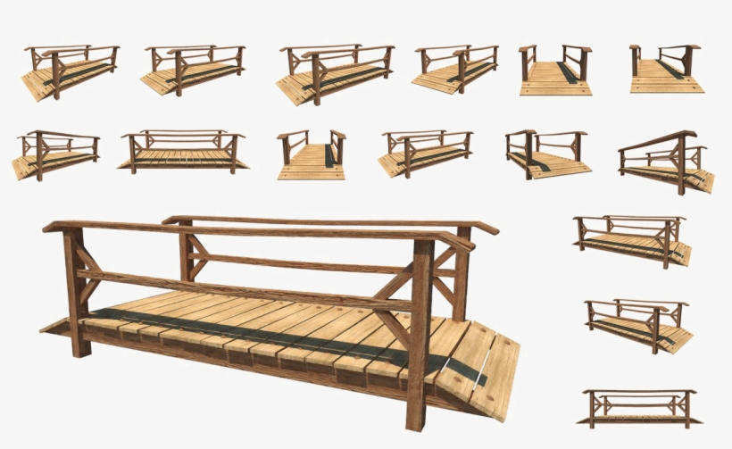 Wooden Bridge Png Free Download - Bench, transparent png download