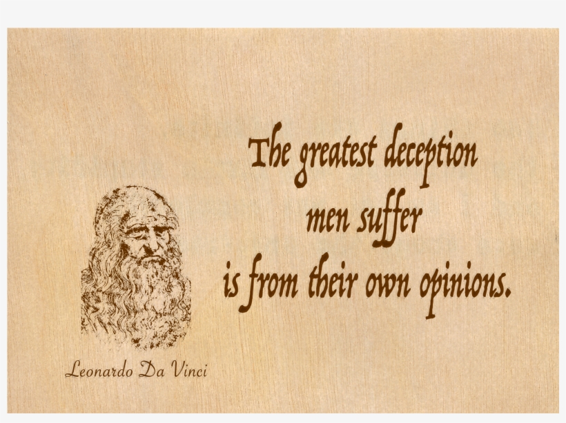 Leonardo Da Vinci "deception" Quote Card - Leonardo Da Vinci Kissen, transparent png download
