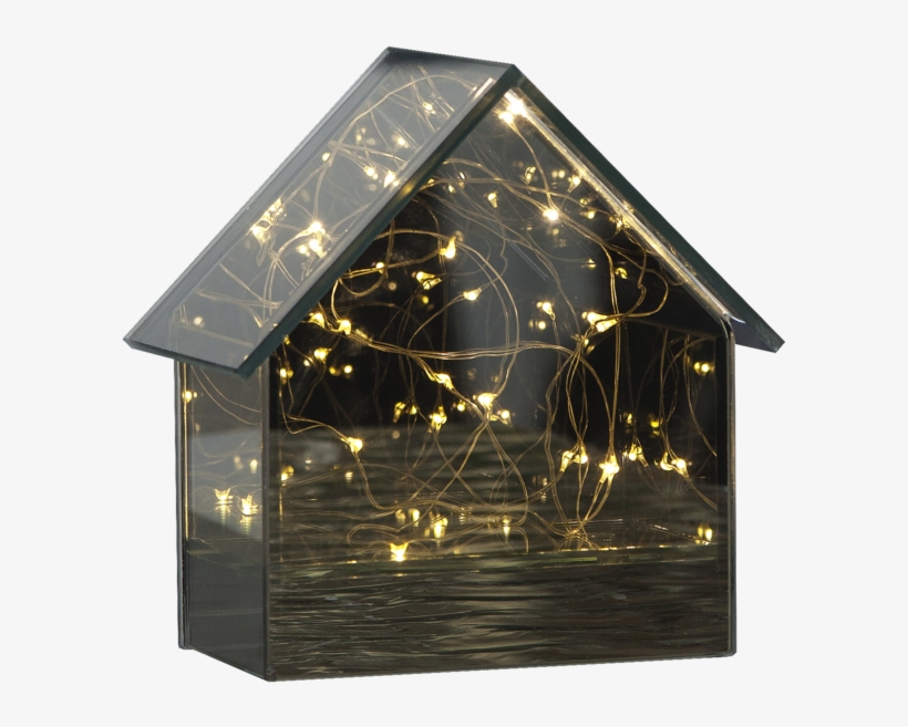 Lantern Mirror House - Batteridriven Lykta Mirror House Led 14,5cm - Star, transparent png download