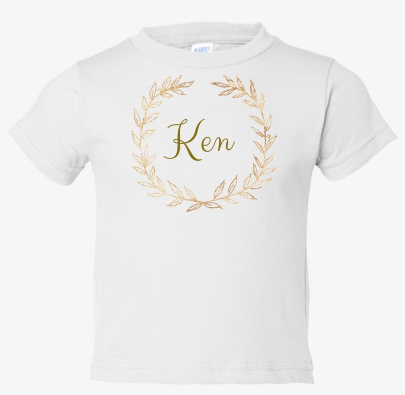 Unique Personalized Custom Name Initial Golden Wreath - Gift, transparent png download